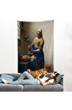 Johannes Vermeer - Sütçü Kız Duvar Örtüsü - The Milkmaid-7434