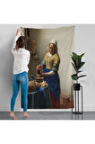 Johannes Vermeer - Sütçü Kız Duvar Örtüsü - The Milkmaid-7434