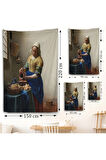 Johannes Vermeer - Sütçü Kız Duvar Örtüsü - The Milkmaid-7434