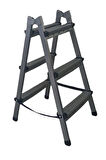Dayanıklı 3+3 Özel Tasarım Hafif, Kaymaz, Metal Basamaklı Katlanır Merdiven