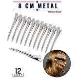  Saç Klipsi Metal Toka 12 Adet Absolute Design