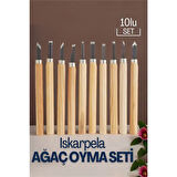 Modacar Ahşap Saplı İskarpela seti Ağaç ve Ahşap İşleme İçin Profesyonel Hobi Takımı Ahşap YontmaA Araçları