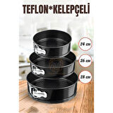ModaCar 3 Boy Kelepçeli Kek Kalıbı 24-26-28 Cm Teflon