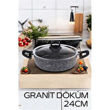 Modacar Eco Granit Döküm Basık Tencere 24 cm Dies Design