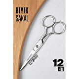 ModaCar Ice Tempered 702 Bıyık Makası - Bıyık Sakal Düzeltme Makası Kuaför Makası 12 cm