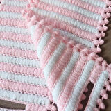 Uretti - Emine 9106 - 6378 El Örgüsü Çift Renkli 2’li Banyo Lifleri - Pembe