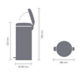 Brabantia Çöp Kutusu 30 litre Newicon Pedallı Beyaz 111785