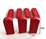 Mühür Kauçuk Alaşım Kırmızı Jiklet Kaşe 6mmx15mmx40mm
