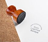 Kırmızı Sandal Ağacı Ahşap Mühür 40mm Çap Çok Özel Bir Hediye