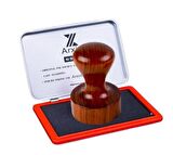 Kırmızı Sandal Ağacı Ahşap Mühür 40mm Çap Çok Özel Bir Hediye