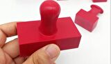 Mühür Kauçuk Alaşım Kırmızı Kaşe Dikdörtgen 20x30mm