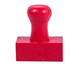 Mühür Kauçuk Alaşım Kırmızı Kaşe Dikdörtgen 20x30mm