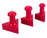 Mühür Kauçuk Alaşım Kırmızı Kaşe Üçgen 45x45mm
