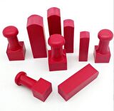 Mühür Kauçuk Alaşım Kırmızı Kaşe Kare 25x25mm