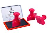 Mühür Özel Alaşım Kauçuk Kaşe Kırmızı Renk Diamond 35x60mm