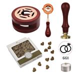 Davetiye Mum Mühürü Uygulama Seti Kahverengi 661 Yüzükler