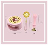 Davetiye Mum Mühürü Uygulama Seti Pembe Renk 337 Bahar Dalı