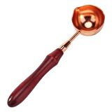Ahşap Saplı Retro Mum Mühürü Eritme Kaşığı Rose Gold