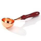 Ahşap Saplı Retro Mum Mühürü Eritme Kaşığı Rose Gold