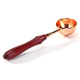 Ahşap Saplı Retro Mum Mühürü Eritme Kaşığı Rose Gold
