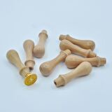 Ahşap Mum Mühürü Sapı Lotus Ağacı M8 Metal Dişli 