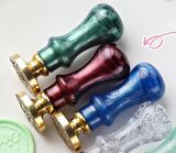 Mum Mühürü Sapı ABS Reçine El Yapımı Sedefli Bordo M8 Dişli