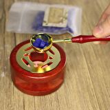 Davetiye Mum Mühürü Uygulama Seti Kahverengi 3 lü Set
