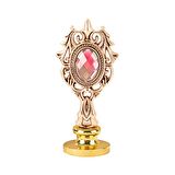 Kraliyet Pembe Taşlı Döküm Metal Mum Mühürü Sapı Rose Gold 