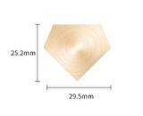 Boş Mum Mühür Pirinç Damga Kafası Diamond Şekil 25.2x29.5mm Gold