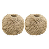 JUT DEKORATİF 2 TOP – 100 Metre 100 Gram ÇUVAL HASIR HALAT İPİ (2 Adet)