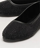 Kadın Taş Detay Şık Günlük Babet Ayakkabı SİYAH