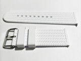 Fado 22  mm Akıllı Pimli  silikon  Baskılı Desenli Beyaz Saat Kordonu Kayışı(78)