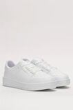 Unisex Bağcıklı Spor Sneaker Ayakkabı BEYAZ - BEYAZ