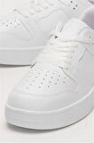 Unisex Bağcıklı Spor Sneaker Ayakkabı BEYAZ - BEYAZ