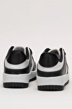 Unisex Bağcıklı Spor Sneaker Ayakkabı BEYAZ - SİYAH