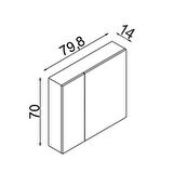 Teta Home Madrid 80CM Mdf Banyo Aynalı Üst Dolap
