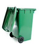 Omnipazar SY-6510 Tekerlekli Kapaklı Plastik Çöp Konteyneri 240 lt 
