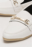 Kadın Babet Toka Detaylı Şık Rahat Günlük Ayakkabı BEYAZ