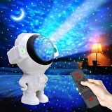 UpWay Astronot Bluetooth Hoparlör Galaxy Projektör Yıldız Kumandalı Gece Lambası