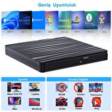 UpWay  Dvd Rw Usb 3.0 Type-C Slim Harici Cd Dvd Yazıcı Okuyucu MacBook iMac Windows11 