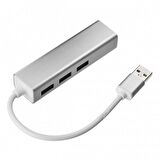 TriLine Aluminyum USB to RJ45 Ethernet + USB 3 Port HUB Çoklayıcı