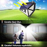 UpWay 166 LED 3 Mode PIR Hareket Sensörlü 5 Taraflı Işık Solar Lamba 