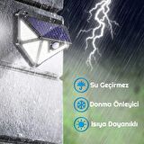 UpWay 166 LED 3 Mode PIR Hareket Sensörlü 5 Taraflı Işık Solar Lamba 