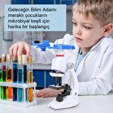 TriLine 1200X 1000X Mobil Uyumlu Eğitici Çocuk Mikroskop Seti Led Işıklı