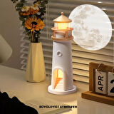 HyMark Deniz Feneri Projektör Ay LED Gece Lambası Kumandalı Kısılabilir Zamanlama