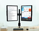TriLine LCD Monıtör 2Li LED TV Full Hareketli Çelik Masa Tutucu