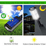 HyMark 249 LED Güneş Enerjili 3 Modlu Şarjlı Kumandalı Solar Aydınlatma Lamba