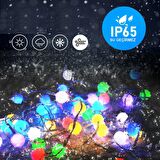 UpWay Bluetooth 10 Metre RGB Renk Değiştiren Akıllı Küre Dizili Işıklar USB 66 LED Kumandalı