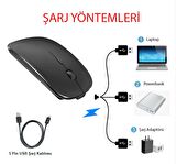 TriLine Bluetooth Şarjlı  2.4Ghz Kablosuz Mouse Sessiz Tıklama