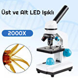 TriLine 2000X Zoom Biyolojik HD Dijital Monoküler Mikroskop Kiti